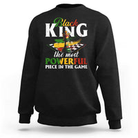Black crewneck sweatshirt with King chess front graphic