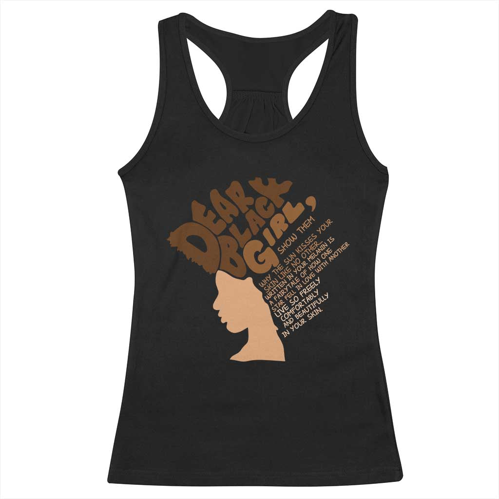 Dear Black Girl Black Women Pride Racerback Tank Top