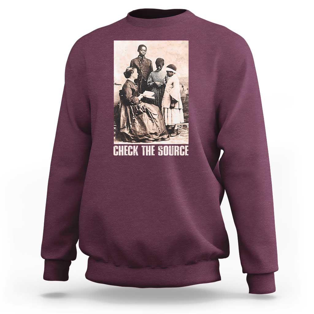 Maroon crewneck sweatshirt with front graphic print