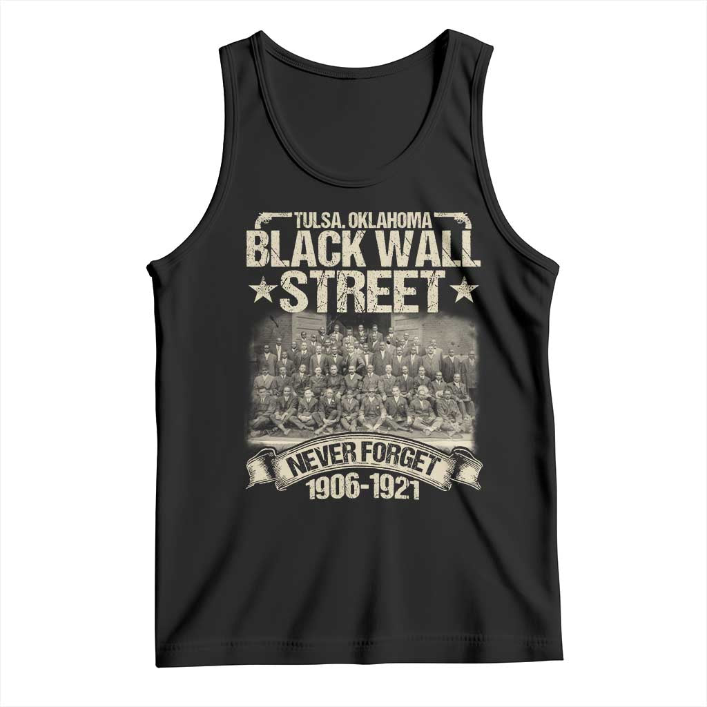 Black Wall Street Tank Top Never Forget 1906 1921 Tulsa Black History