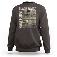 Dark heather crewneck sweatshirt with large vintage-style back graphic print
