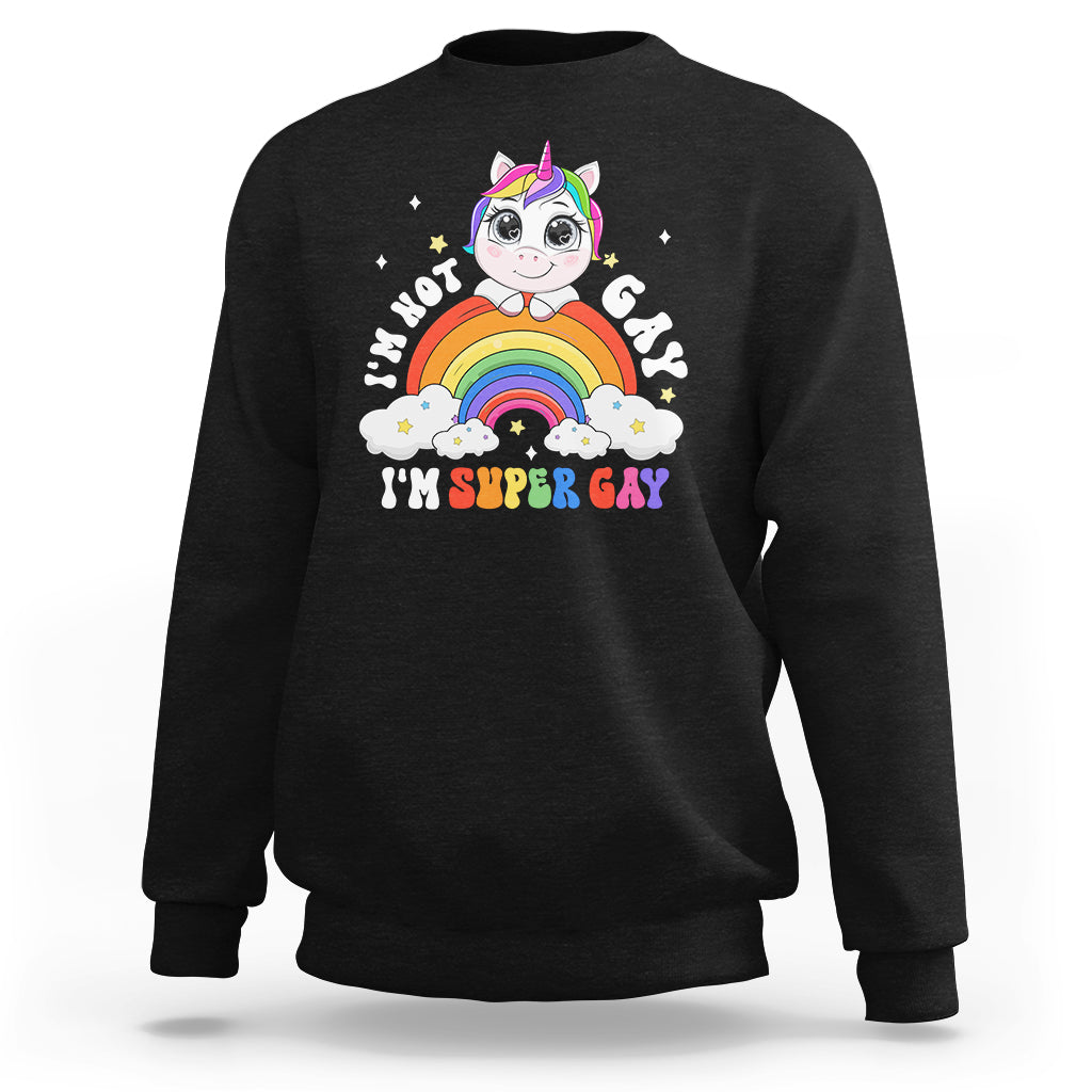 Black pride sweatshirt with rainbow unicorn cat graphic
