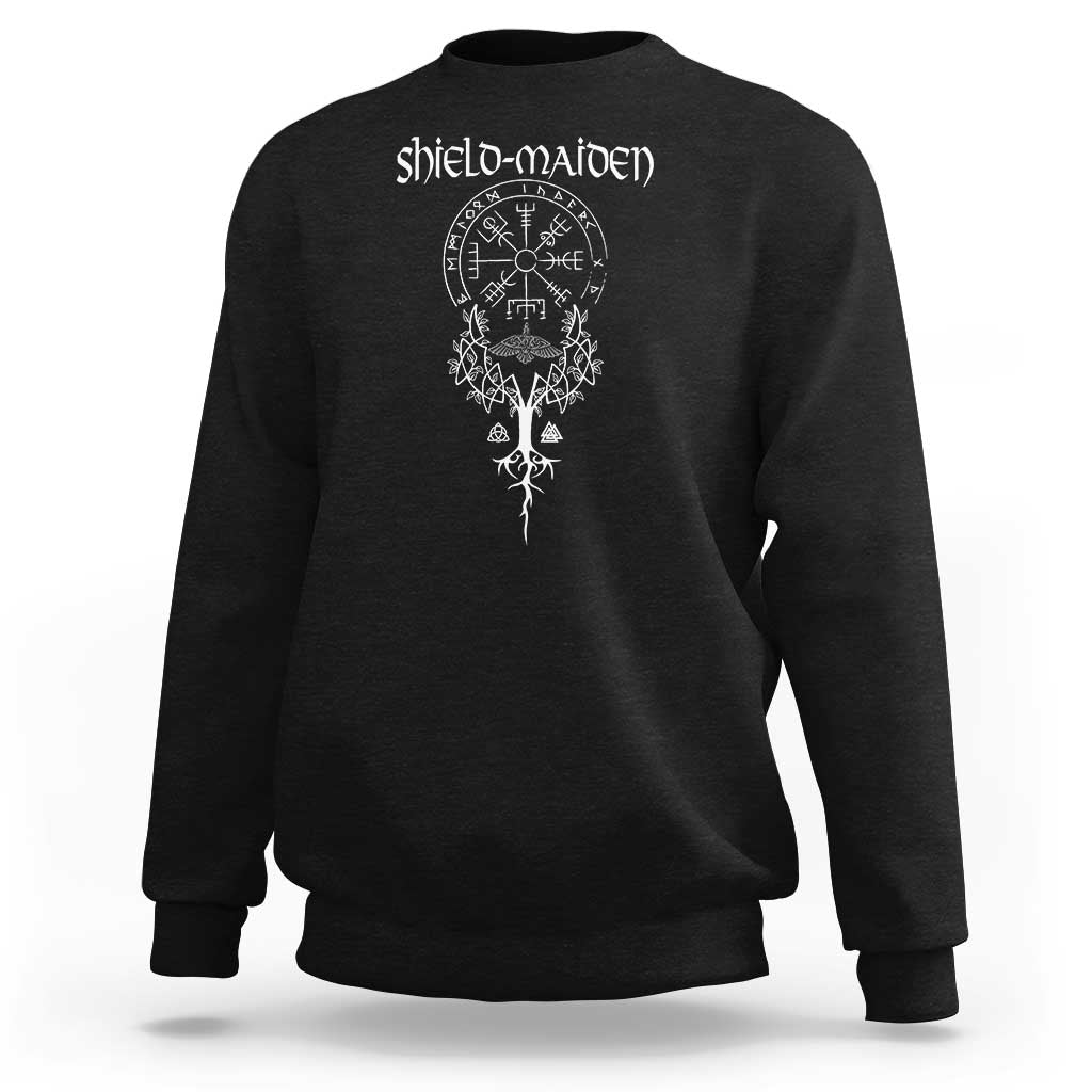 Shield Maiden Sweatshirt Female Warrior Scandinavian Folklore Mythology
