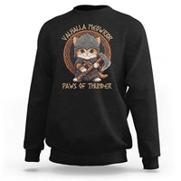 Viking Cat Sweatshirt Norse Mythology Cat Warrior