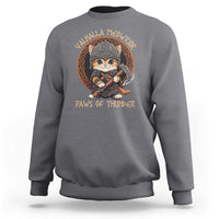 Viking Cat Sweatshirt Norse Mythology Cat Warrior