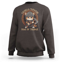 Viking Cat Sweatshirt Norse Mythology Cat Warrior