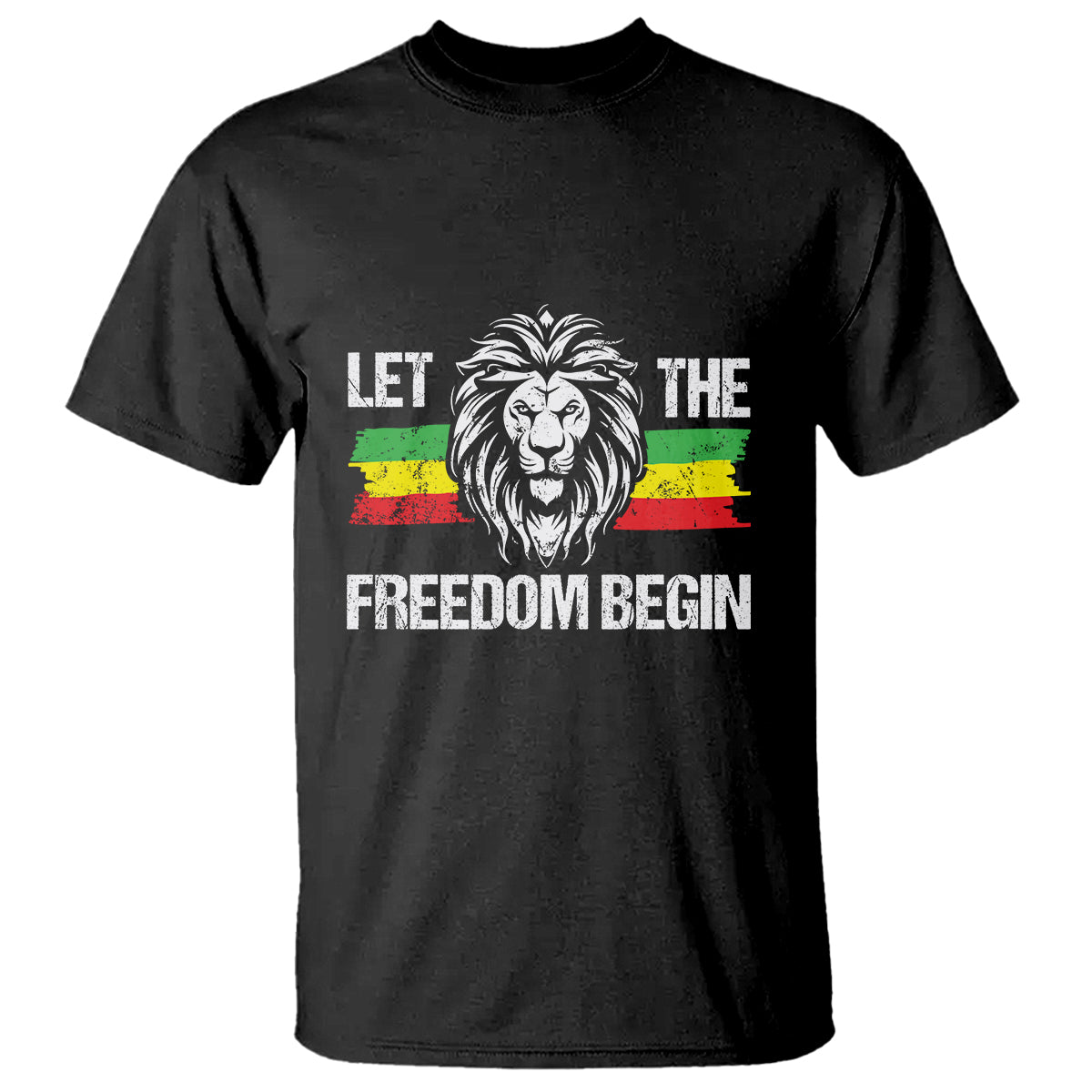 Juneteenth T Shirt Let The Freedom Begin African American Lion - Wonder Print Shop