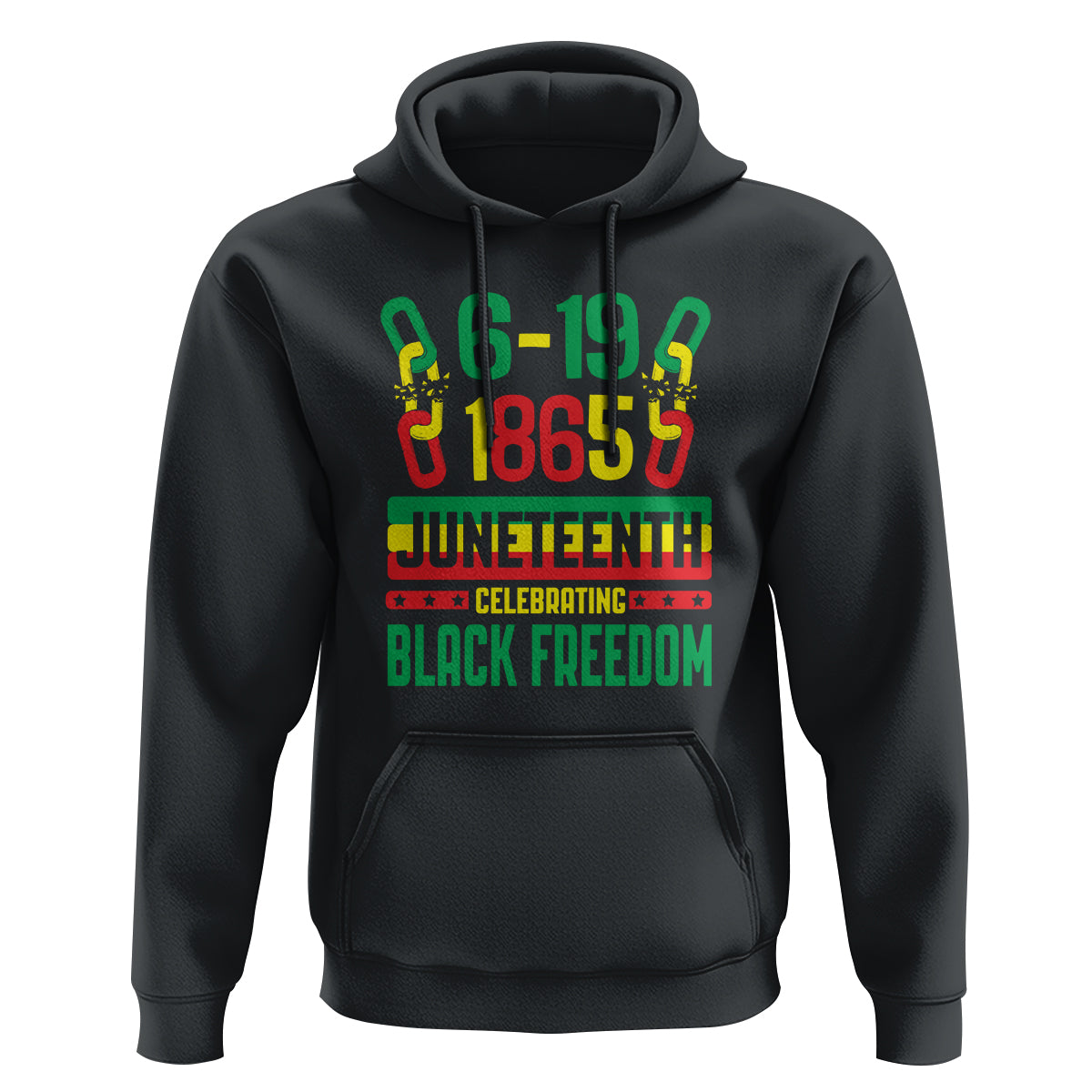 Juneteenth Celebrating Black Freedom 1865 African American Hoodie - Wonder Print Shop