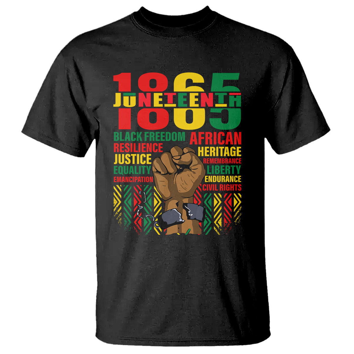 Juneteenth T Shirt 1865 Black Freedom African Resilience Remembrance - Wonder Print Shop