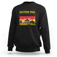 Germany sweatshirt, black, Guten Tag Y'ALL German flag-style front graphic