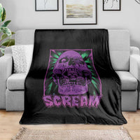 Horror Halloween Throw Blanket Scream Creepy Skull - Wonder Print Shop