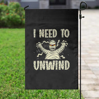 Funny Halloween Mummy Garden Flag I Need to Unwind - Wonder Print Shop