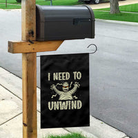 Funny Halloween Mummy Garden Flag I Need to Unwind - Wonder Print Shop