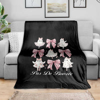 Coquette Halloween Throw Blanket Pas De Boo-rée Ghost Ballerina - Wonder Print Shop