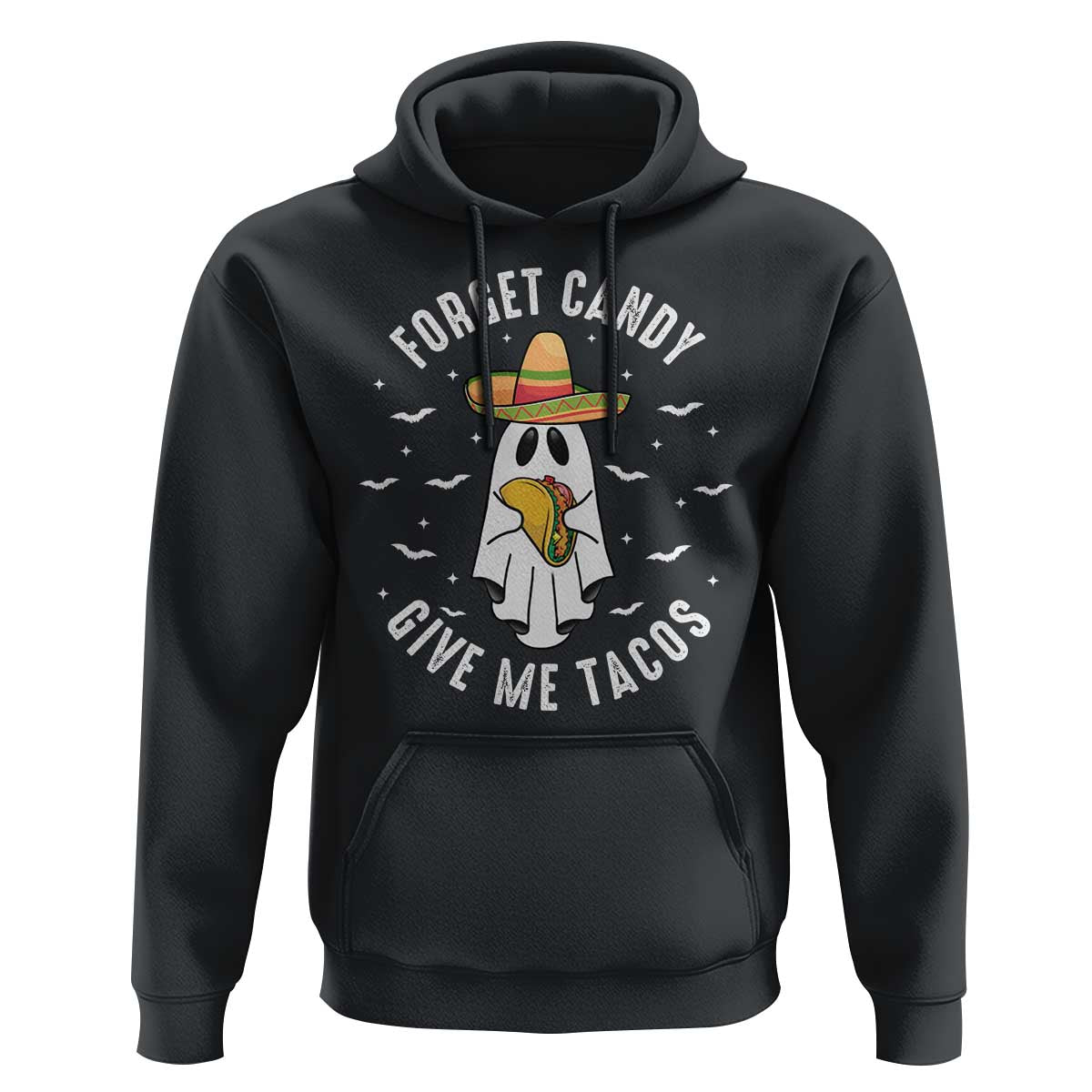 Mexico Halloween Hoodie Forget Candy Give Me Tacos Cute Mexican Ghost