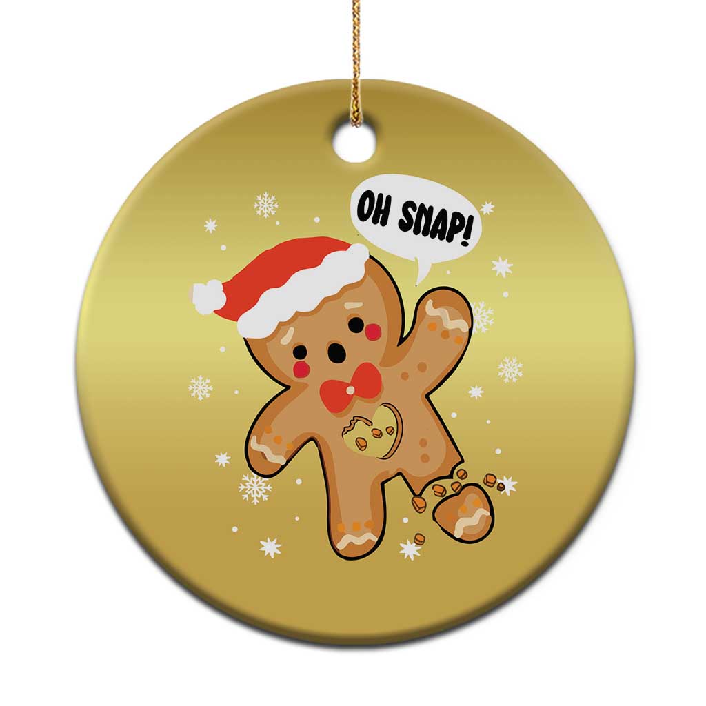 Funny Xmas Christmas Ornament Op Snap Gingerbread Broken Heart - Wonder Print Shop