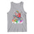 Funny Christmas LGBT Tank Top Rainbow Flag Santa Riding Dinosaur