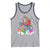 Funny Christmas LGBT Tank Top Rainbow Flag Santa Riding Dinosaur