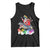 Funny Christmas LGBT Tank Top Rainbow Flag Santa Riding Dinosaur