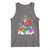 Funny Christmas LGBT Tank Top Rainbow Flag Santa Riding Dinosaur