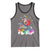 Funny Christmas LGBT Tank Top Rainbow Flag Santa Riding Dinosaur