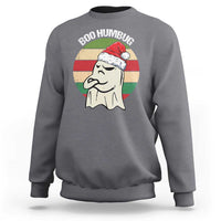 Charcoal crewneck sweatshirt with Boo Humbug Santa-ghost graphic
