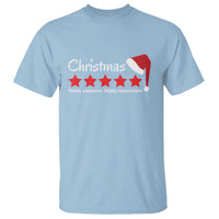 Light blue Christmas T-shirt with Santa hat graphic and “Totally awesome” text