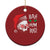 Xmas Bah Humbug Skull Santa Hat Christmas Ornament - Wonder Print Shop