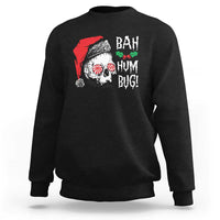 Black crewneck sweatshirt with skull Santa graphic and red accent, full front print