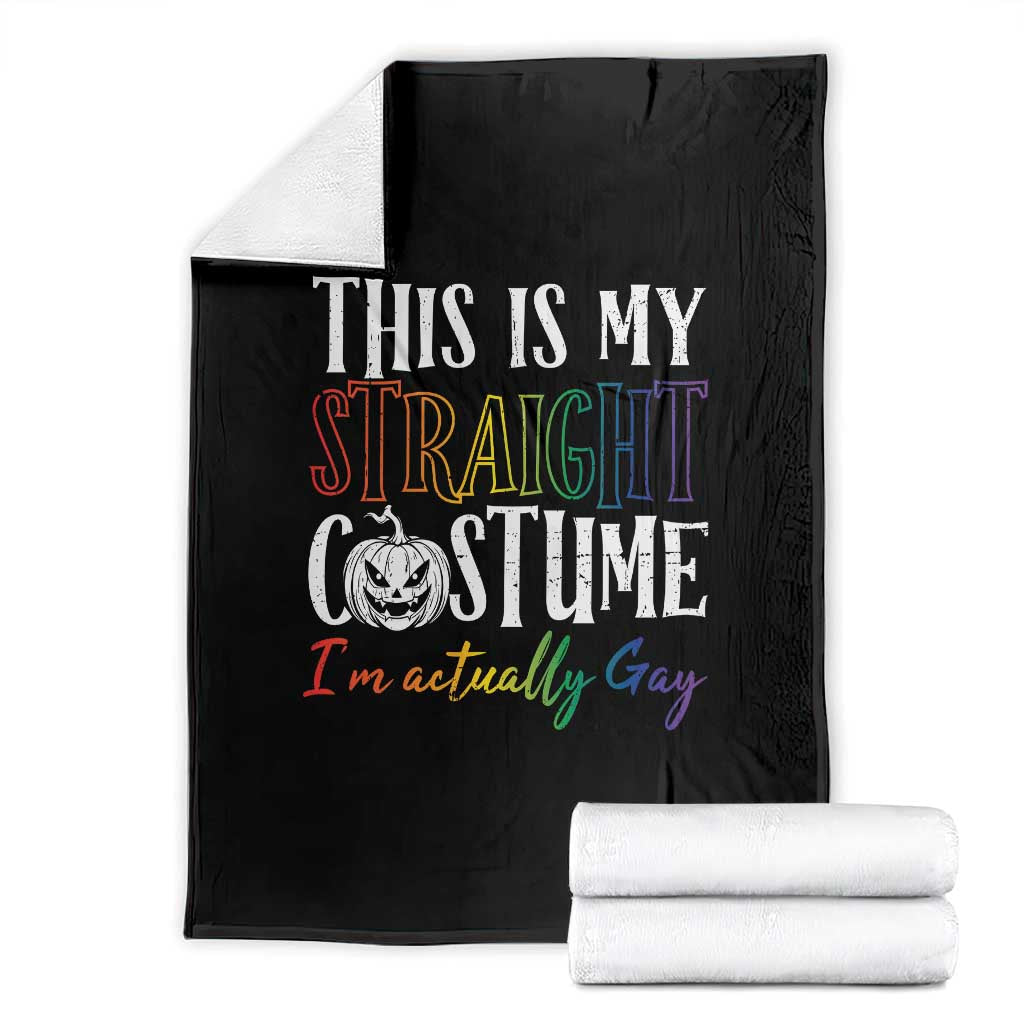Funny Halloween LGBT Throw Blanket This Is My Straight Costume - Wonder Print Shop