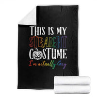 Funny Halloween LGBT Throw Blanket This Is My Straight Costume - Wonder Print Shop