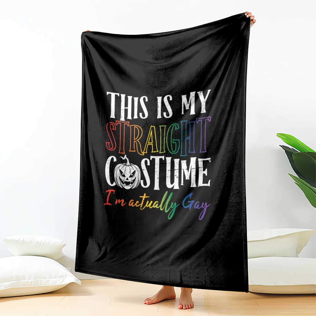 Funny Halloween LGBT Throw Blanket This Is My Straight Costume - Wonder Print Shop