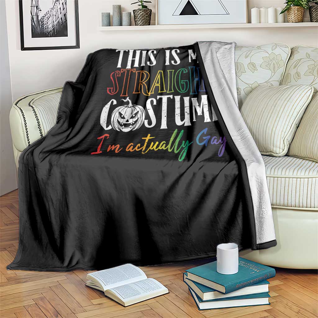 Funny Halloween LGBT Throw Blanket This Is My Straight Costume - Wonder Print Shop