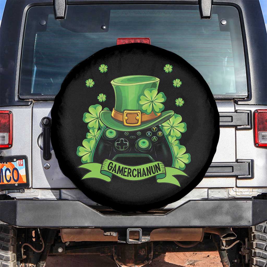 St Patrick's Day Spare Tire Cover Gamerchaun Video Game Funny Lucky Gamer