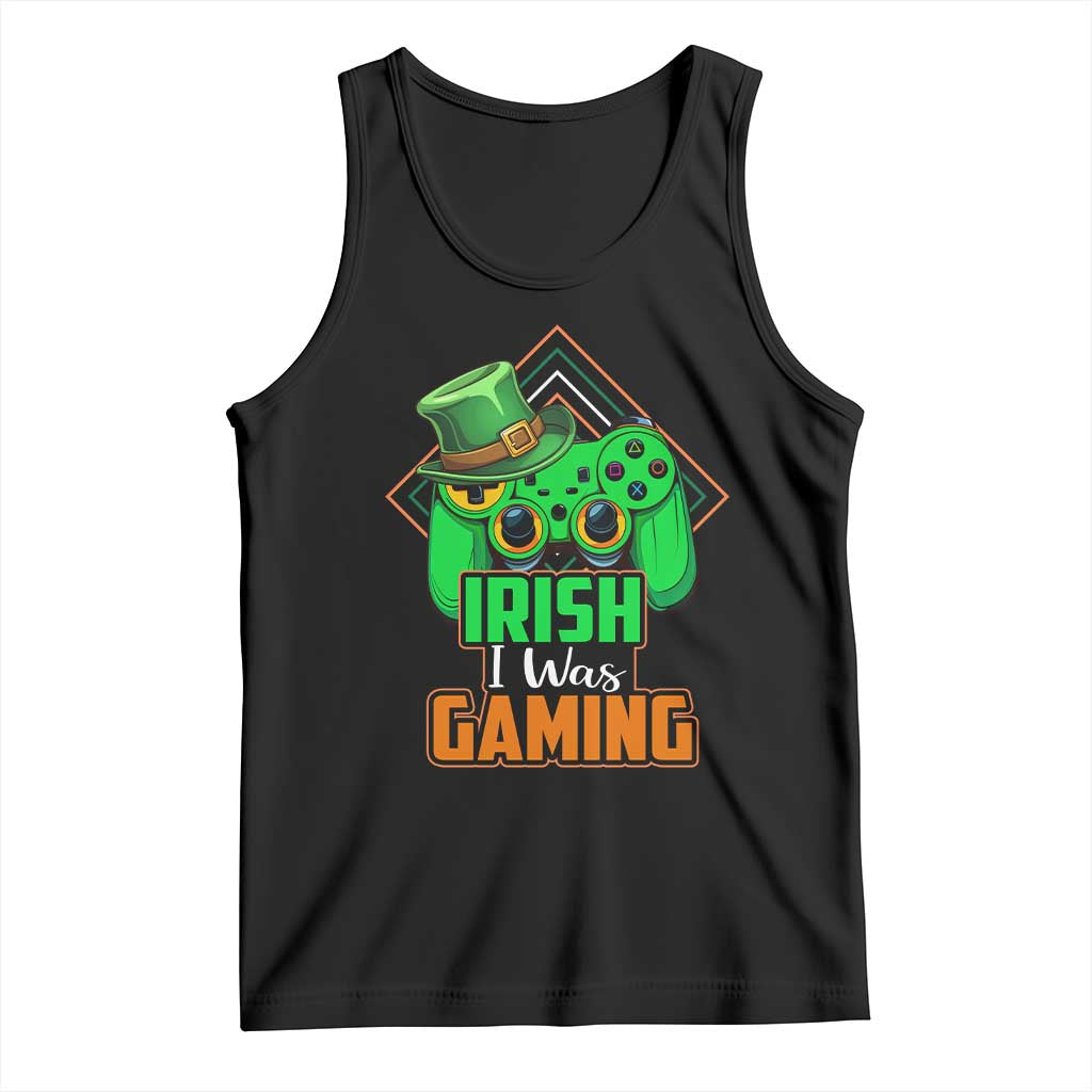 St Patrick's Day Tank Top Irish I Was Gaming Funny Lucky Shamrocks Gamer