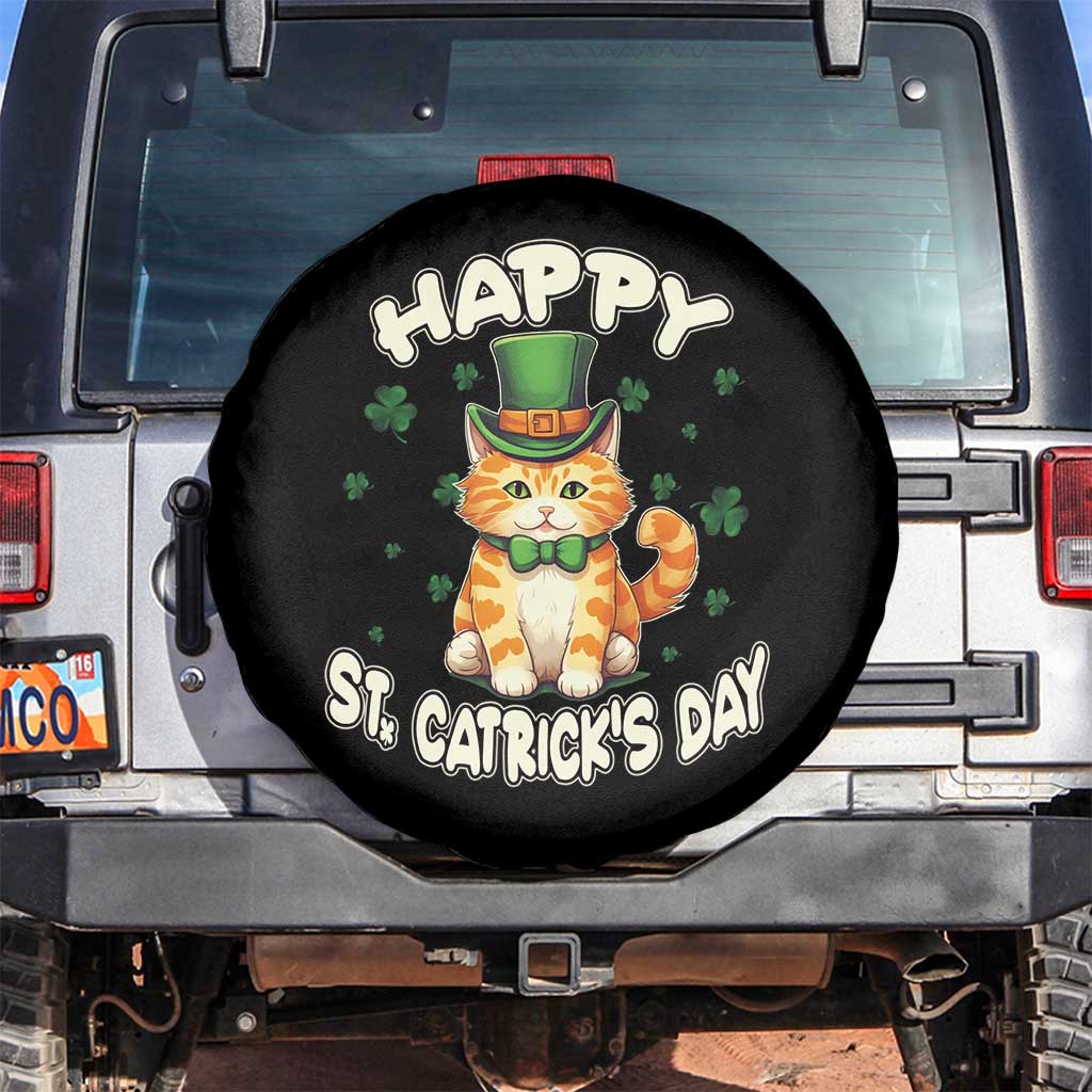 St Patrick's Day Spare Tire Cover Happy St.Catrick's Lucky Cat Shamrock Cute Kitty