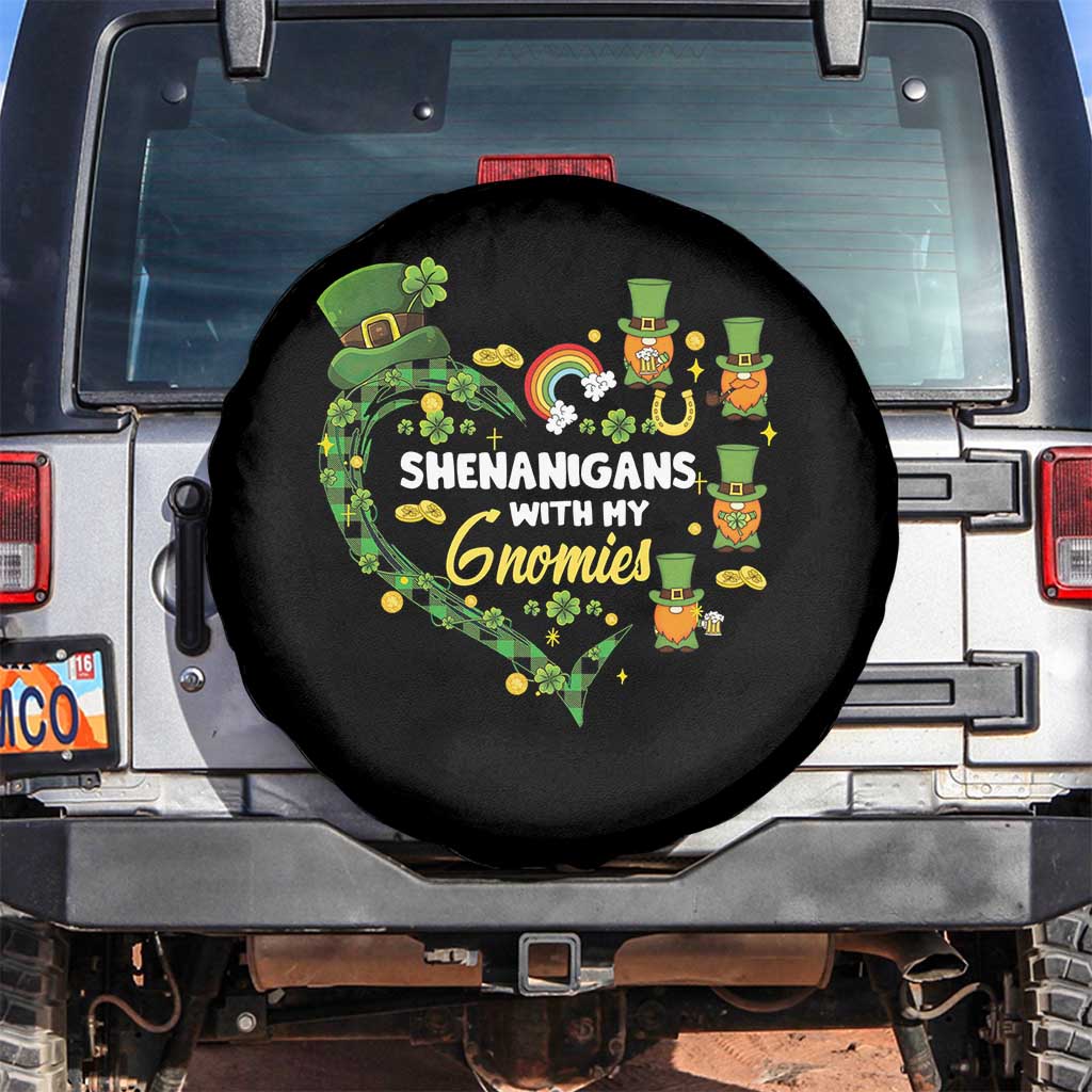 St Patrick's Day Spare Tire Cover Shenanigans With My Gnomies Shamrock Gnome