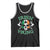 St Patrick's Day Tank Top Irish Viking Skull Lucky Shamrocks Ireland Flag