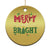 Merry And Bright Christmas Tree Xmas Holiday Christmas Ornament - Wonder Print Shop