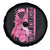 Breast Cancer Spare Tire Cover Fight Like A Girl Pink American Flag