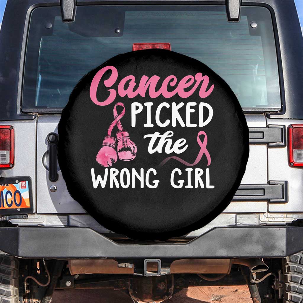 Breast Cancer Spare Tire Cover Cancer Picked The Wrong Girl