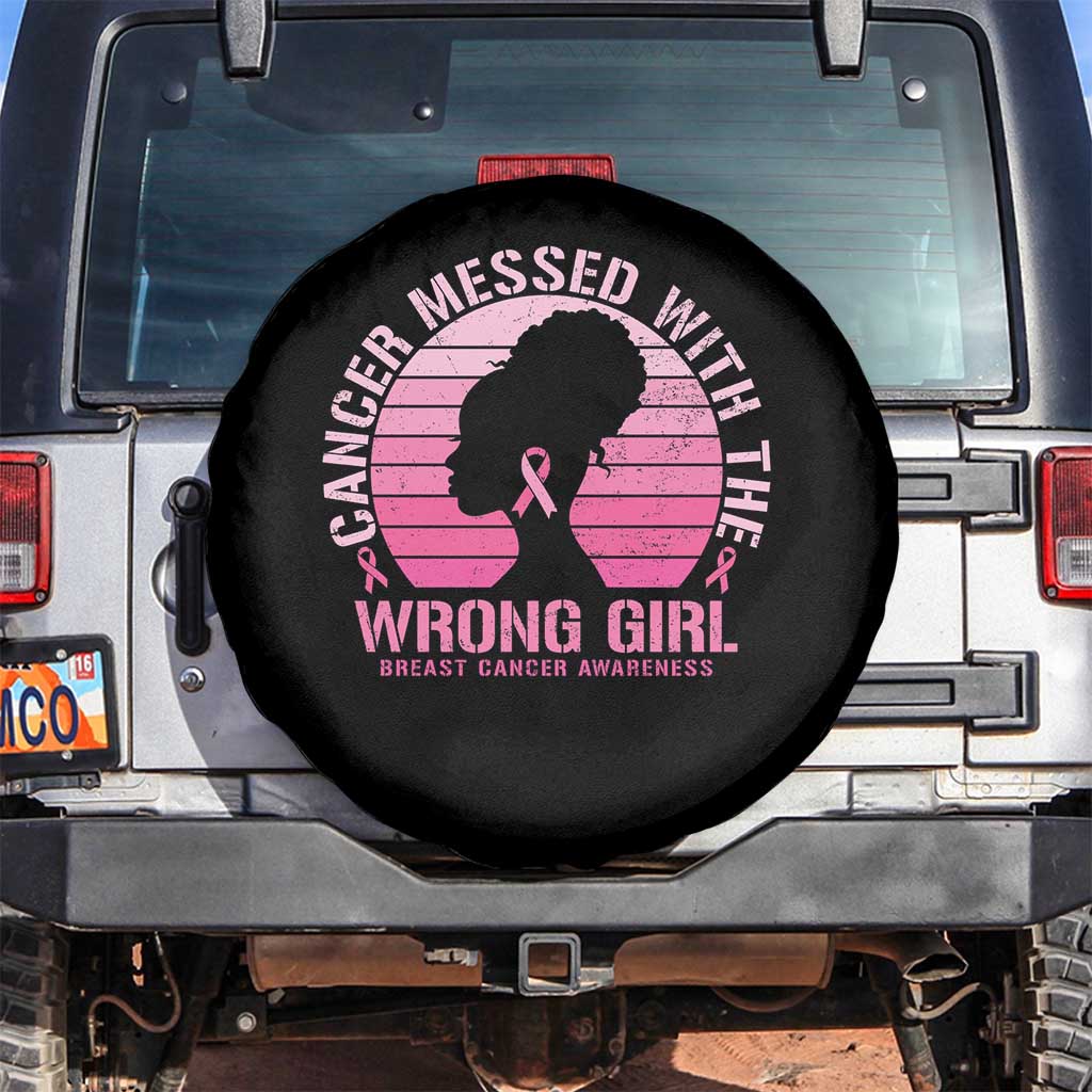 Breast Cancer Spare Tire Cover Cancer Messed With The Wrong Girl