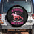 Breast Cancer Spare Tire Cover Pink Horse Racing Learning To Dance In The Rain