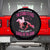 Breast Cancer Spare Tire Cover Pink Horse Racing Learning To Dance In The Rain