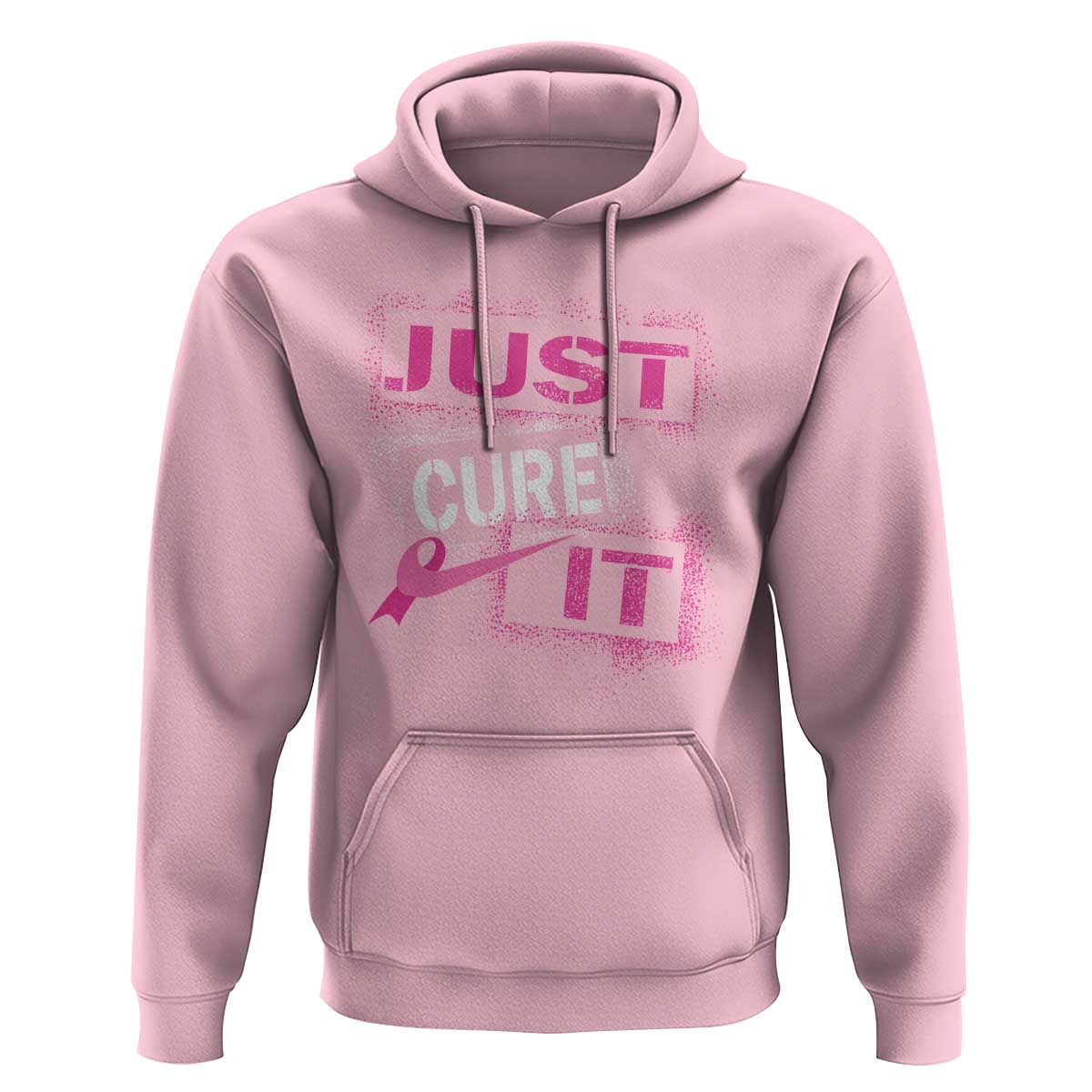 PInk Breast Cancer Hoodie Just Cure It - Wonder Print Shop