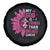 My God Is Stronger Than Breast Cancer Spare Tire Cover Christian Sunflower American Flag