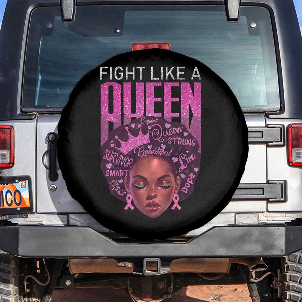 Pink Breast Cancer Warrior Spare Tire Cover Fight Like A Queen