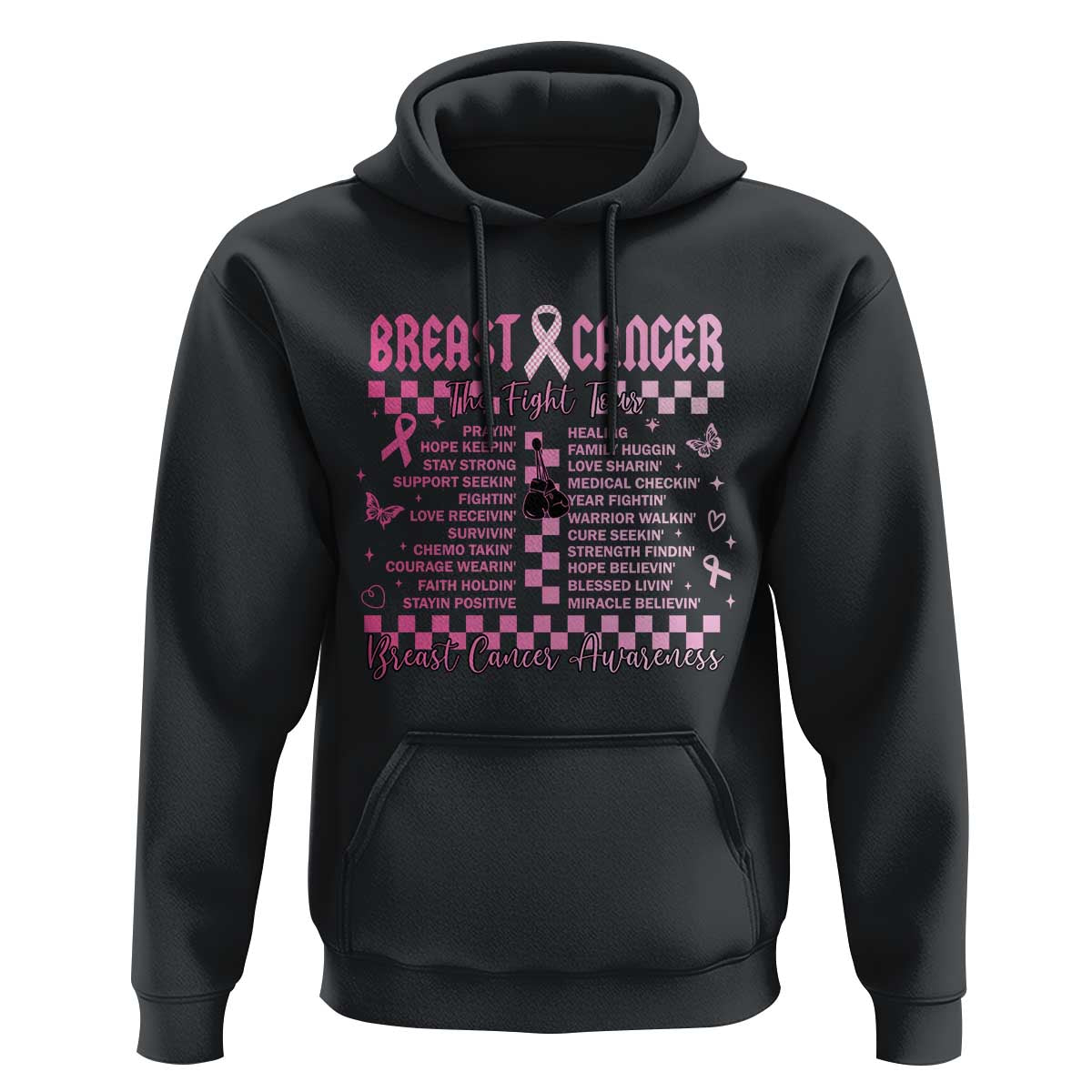 Breast Cancer The Fight Tour Hoodie - Wonder Print Shop