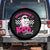 Halloween Breast Cancer Is Boo Sheet Spare Tire Cover Groovy Cute Pink Ghost