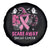 Pink Breast Cancer Halloween Spare Tire Cover Boo Scare Away Pink Ribbon Witch